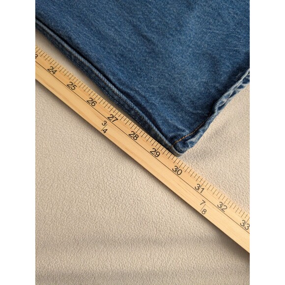 1998 Vintage 90's Levis Jeans Mens 40x30 Blue 501 Straight Light Wash Button Fly - Picture 7 of 12